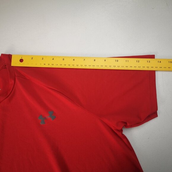 Under Armour The Tech Tee Ladies Size Medium Red Short Sleeves T-shirt - Picture 11 of 12